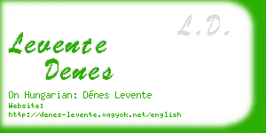 levente denes business card