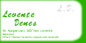 levente denes business card